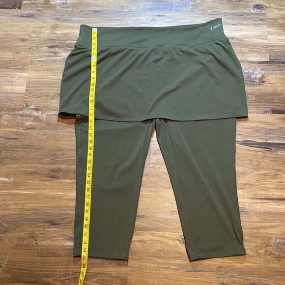 Zuda 2 In 1 Athletic Skirt Legging  Skirted Cropped Leggings Green 3X - Picture 11 of 12